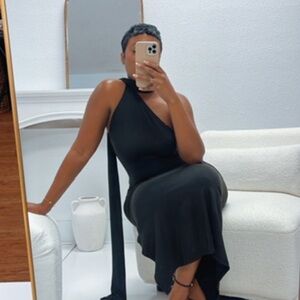 Neck Tie Pearl Dress